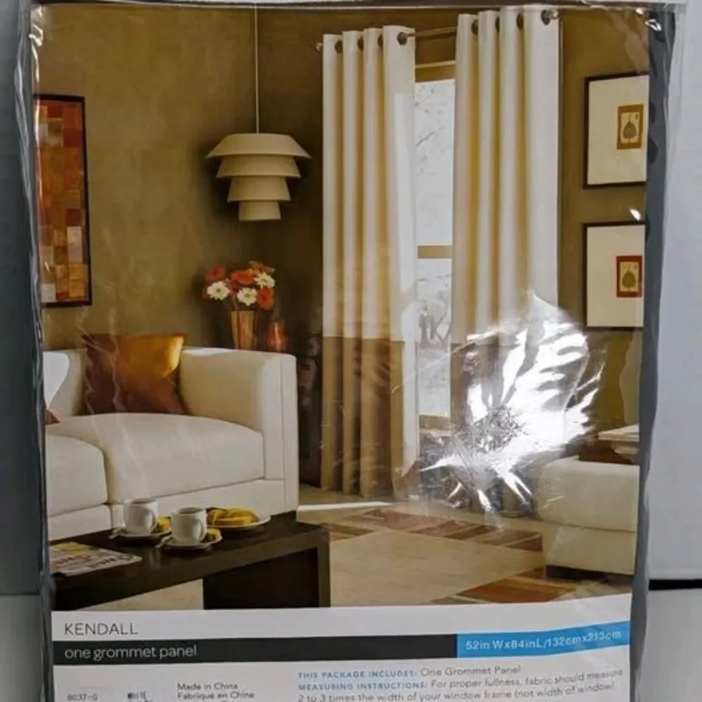 Curtainworks Kendall White Grommet 52x84 Curtain Panels Light Filtering  - Set o